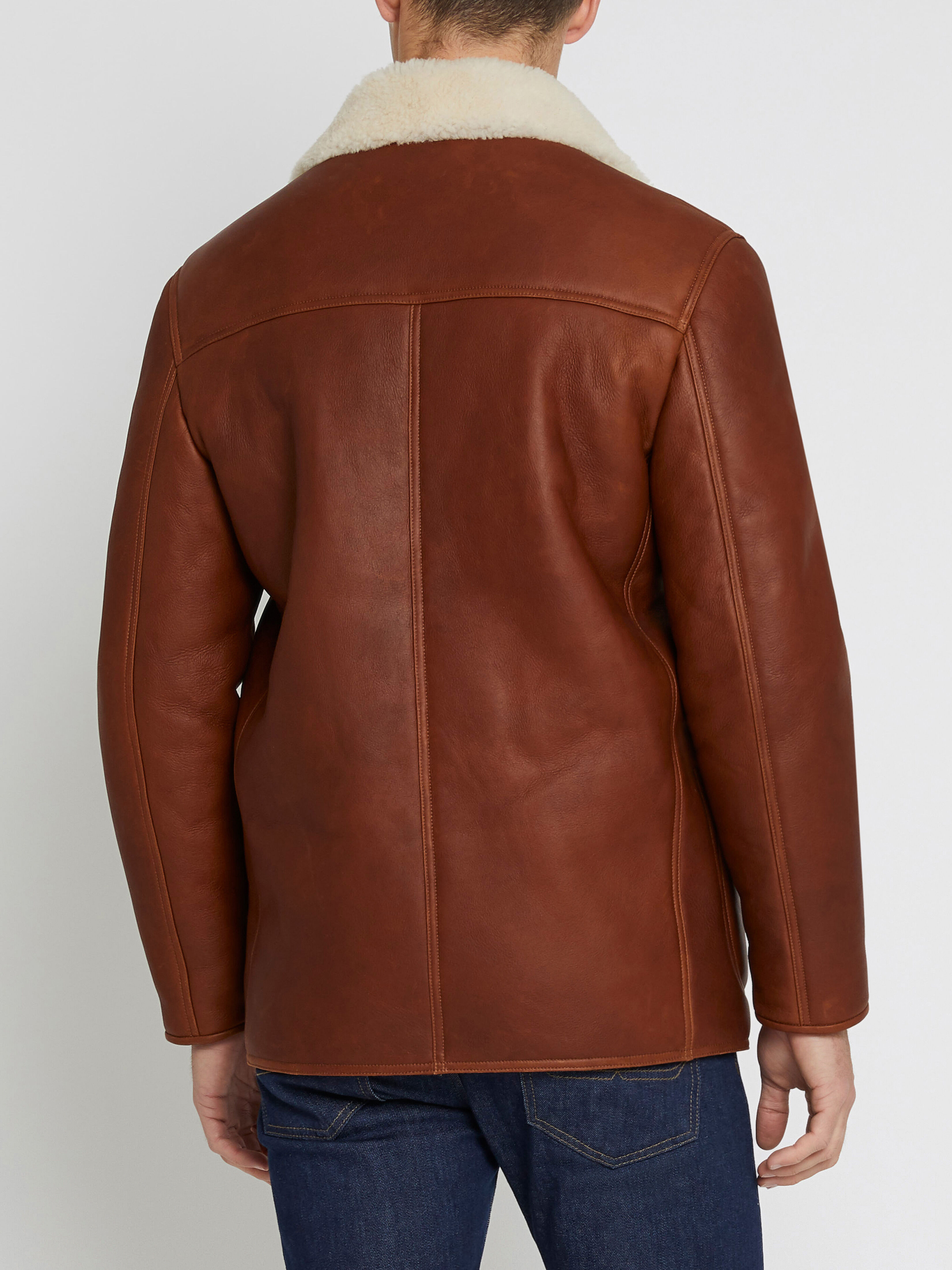 Rm williams leather drover jacket hot sale