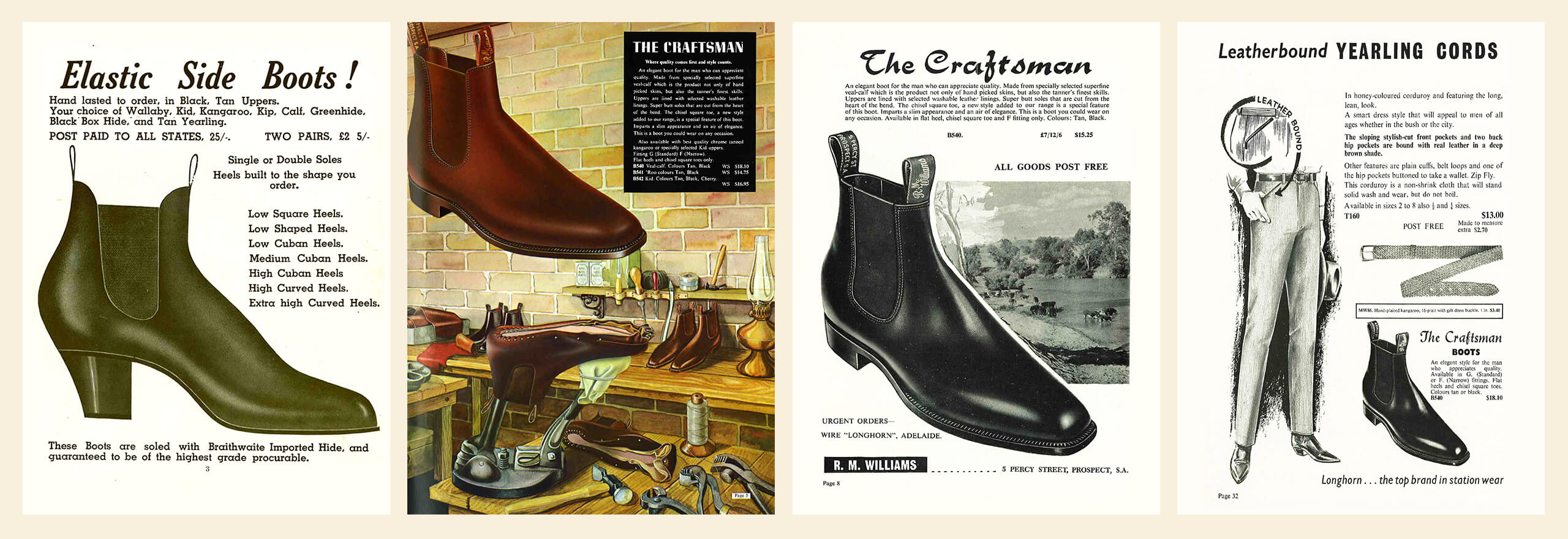 a look through the R.M.Williams archives step back in time and see the Craftsman evolve