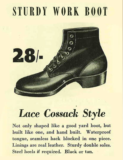 Lace up boots from the archives
