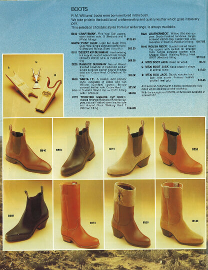 R.M.Williams 1983 catalogue R.M.Williams 1983 catalogue