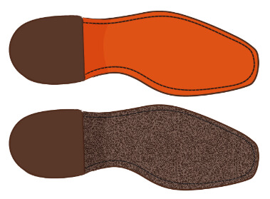 Changing sole types - leather and rubber Changing sole types - leather and rubber