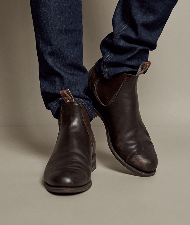 Rhys wearing his Comfort Turnout in Chestnut Rhys wearing his Comfort Turnout in Chestnut