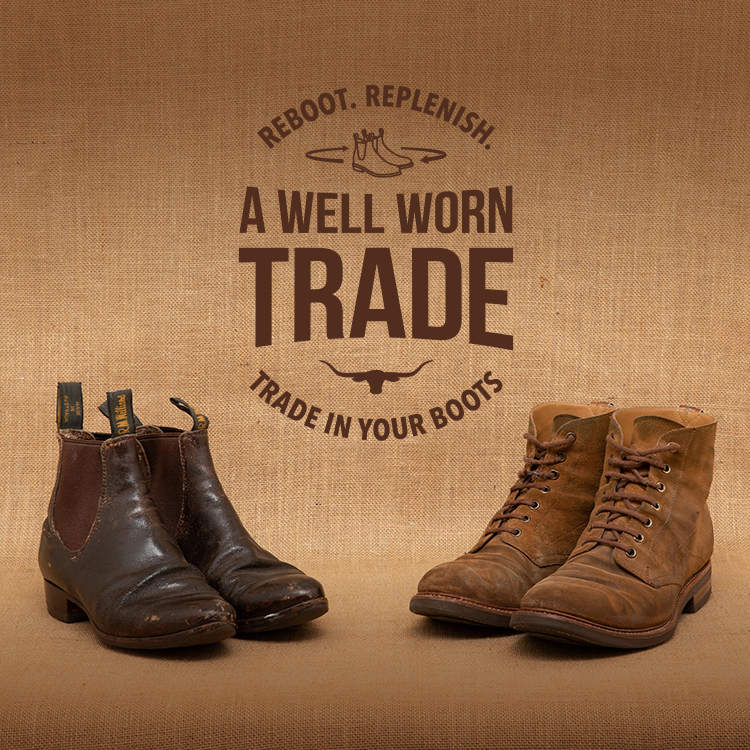 Worn and worthy Trade in your boots