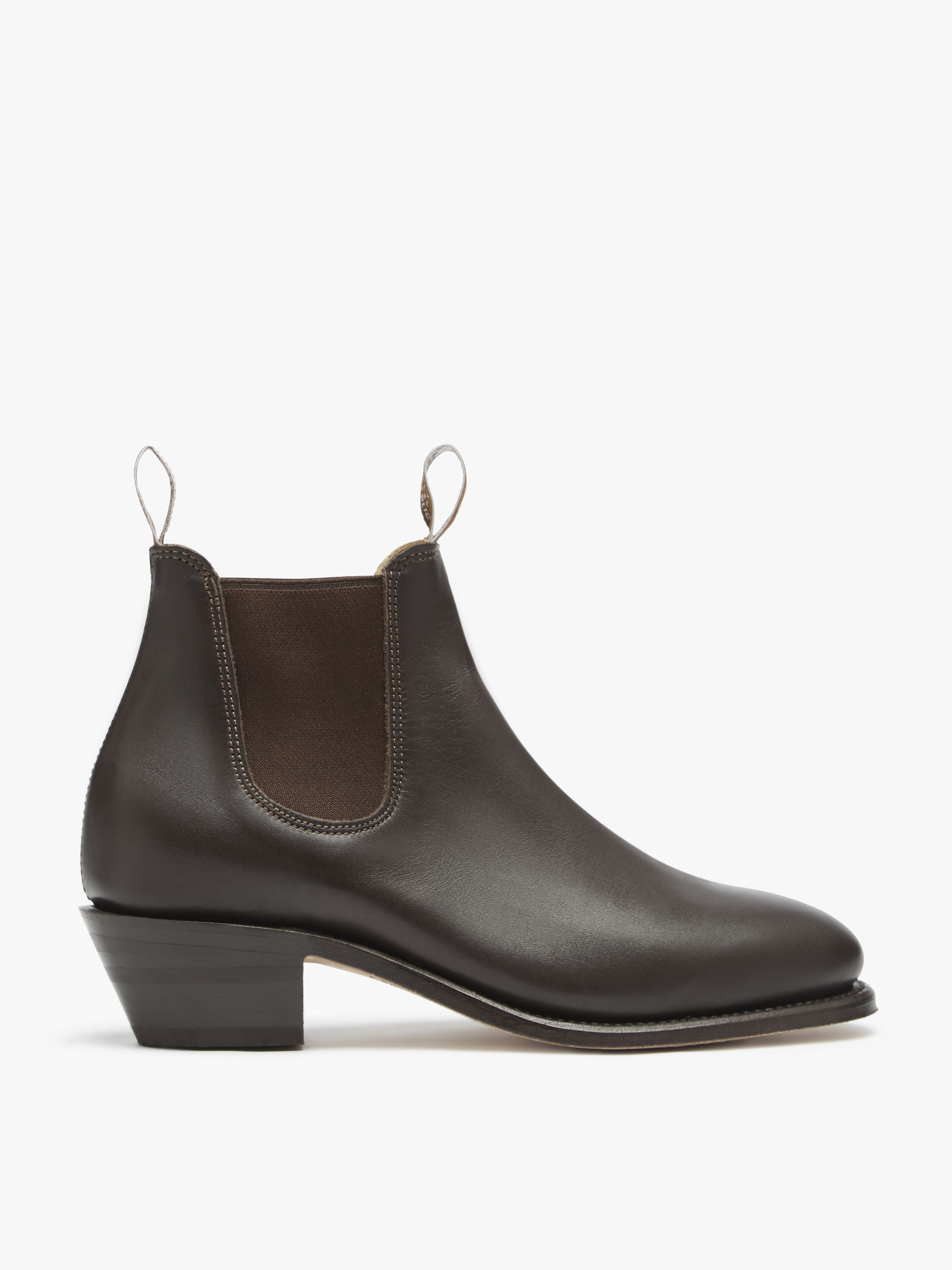Chestnut Adelaide Cuban Heel Boots | R.M.Williams Chelsea Boots | R.M ...